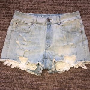 Hi-Rise Shortie Jean Shorts
